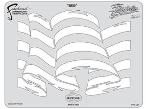 ARTOOL PTR 1 SP Patriotica Red Freehand Airbrush Template by Craig Fraser - 2865493589