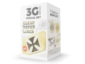 AK Acrylics 3Gen AIRCRAFT SET AK11712 Clear Doped Linen SET 3G (3x17ml) - 2865752014