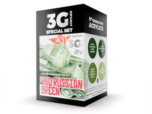 AK Acrylics 3Gen AVF SET AK11639 MODULATION 4BO RUSSIAN GREEN 3G (4x17ml) - 2865752084