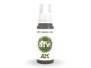 AK Acrylics 3Gen AFV AK11373 Khaki green No.3 (17ml) - 2865752556