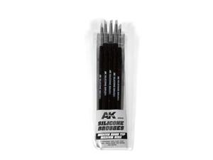 AK TOOLS AK9086 SET OF 5 SILICONE BRUSHES MEDIUM HARD TIP MEDIUM - 2865753139