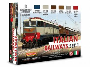 Zestaw kamuflaowych farb LifeColor XS13 ITALIAN RAILWAYS SET1 - 2865753271