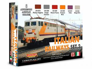 Zestaw kamuflaowych farb LifeColor XS14 ITALIAN RAILWAYS SET2 - 2865753272