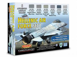 Zestaw kamuflaowych farb LifeColor XS15 HELLENIC AIR FORCE SET1 - 2865753273
