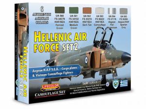 Zestaw kamuflaowych farb LifeColor XS16 HELLENIC AIR FORCE SET2 - 2865753274