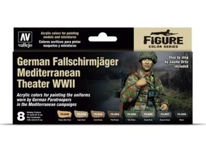 Vallejo Model Color set 70188 German Fallschirmjger Mediterranean Theater WWII by J.Ortiz (8x17ml) - 2870847133