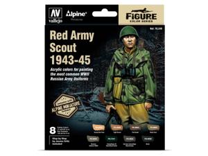 Vallejo Model Color set 70248 Alpine Red Army Scout 1943-45 by Jaume Ortiz (8x17ml) + FIGURE - 2870847134