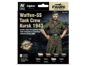 Vallejo Model Color set 70249 Alpine Waffen-SS Tank Crew, Kursk 1943 by J.Ortiz (8x17ml) + FIGURE - 2870847135