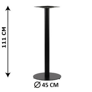 Podstawa stolika SH-5001-5/H/B, fi 45 cm, wysoko 111 cm (stela stolika), kolor czarny - 2862373091