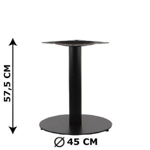 Podstawa stolika SH-5001-5/L/B, fi 45 cm, wysoko 57,5 cm (stela stolika), kolor czarny - 2862373097