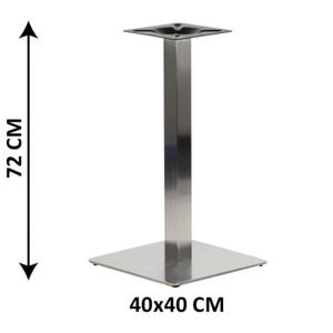 Podstawa stolika SH-3002-1/60/S , 40x40 cm, stal nierdzewna szczotkowana (stela stolika) - 2862373118