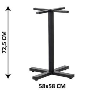 Podstawa stolika SH-3046-1/B, 58x58 cm, (stela stolika), kolor czarny - 2862373123