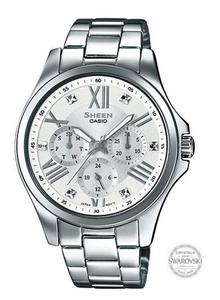 Zegarek Casio SHE-3806D-7AUER Sheen Swarovski MultiData - 2852598307