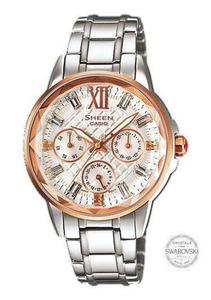 Zegarek Casio SHE-3029SG-7AUER Sheen Swarovski MultiData - 2847547452