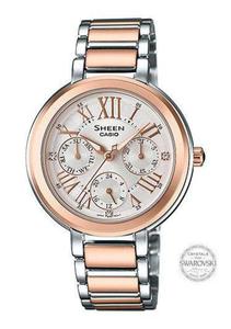 Zegarek Casio SHE-3034SPG-7AUEF Sheen Swarovski MultiData - 2847547460