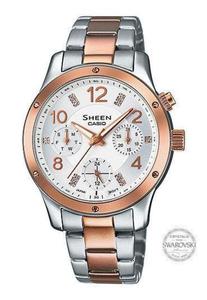 Zegarek Casio SHE-3807SPG-7AUER Sheen Swarovski MultiData - 2847547474