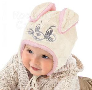 Czapka Funny Bunny krlik rozm. 45-46 cm - kremowy - 2855530143