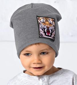 Czapka beanie Napastnik z tygrysem rozm 54-56 cm - 2847879099