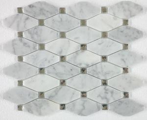 Biay marmur Carrara octagon Mozaika kamienna hexa Diament Mar 04 - 2859656072