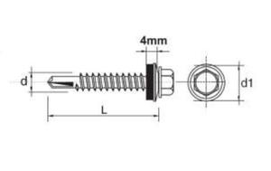 WKRT SAMOWIERTNY IMPAX Z EPDM OCYNKOWANY 6.3*25MM #6MM - 2870716679