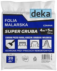 FOLIA MALARSKA SUPER GRUBA CZARNA 4*5M 700G - 2870720989