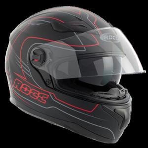 Kask motocyklowy ROCC 491 czarno-czerwony mat S - 2847783862