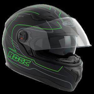 Kask motocyklowy ROCC 491 czarno-zielony mat XS - 2847784132