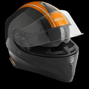 Kask motocyklowy ROCC 432 czarno-pomaraczowy