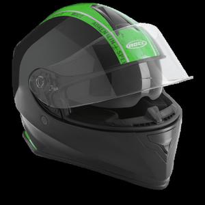 Kask motocyklowy ROCC 432 czarno-zielony - 2847784271