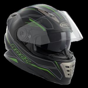 Kask motocyklowy ROCC 486 czarno-zielony mat XS - 2847784303