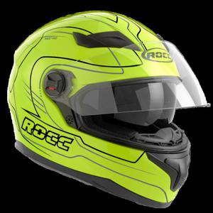 Kask motocyklowy ROCC 491 neonowo-czarny M - 2847784396