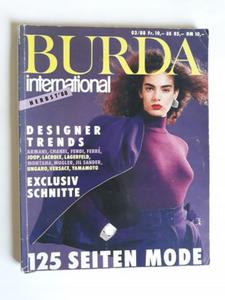 Burda international 3 1988 wykroje szycie moda - 2868656521