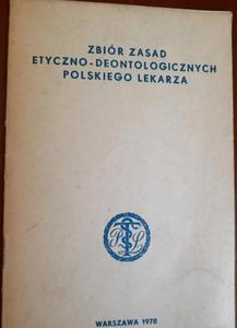 ZBIR ZASAD ETYCZNO DEONTOLOGICZNYCH POLSKIEGO LEK - 2868635514