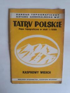 Tatry polskie mapa topograficzna Kasprowy Wierch - 2868657884