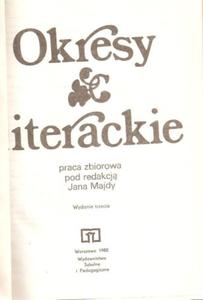 MAJDA OKRESY LITERACKIE OPIS TANIO FAKTURA BDB - 2868635693