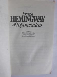 Ernest Hemingway 49 opowiada - 2868660094