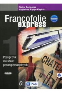 Francofolie express 1 Podrcznik francuski z CD - 2874389469