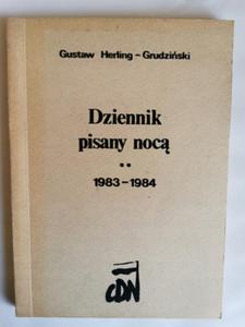 Dziennik pisany noc tom 2 1983 - 1984 Wydawnictwo CDN drugi obieg - 2876384110