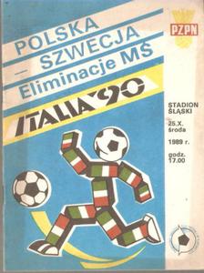 POLSKA SZWECJA ELIMINACJE M ITALIA 90 UNIKAT OPIS - 2868638792