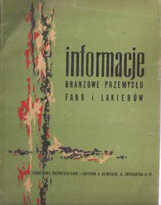 INFORMACJE BRANOWE PRZEMYSU FARB I LAKIERW 1967 - 2868638896