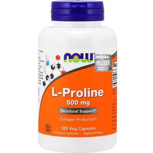 L-Prolina 500 mg, NOW Foods, 120 kapsuek - 2870162322