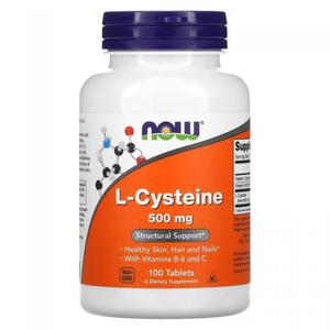 L-Cysteina 500mg, NOW Foods, 100 tabletek - 2870162328