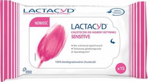 Lactacyd Sensitive Chusteczki do higieny intymnej 1op.-15szt - 2874466211