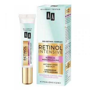 AA Retinol Intensive Kuracja Menopauzalna Aktywny Krem pod oczy - Ujdrnienie+Wygadzenie 15ml - 2875889794