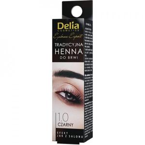 Delia Cosmetics Henna do brwi 1.0 Czarna 1szt - 2869699208