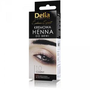 DELIA COSMETICS Henna do brwi - kremowa 1.0 Czarny 15ml - 2869699210