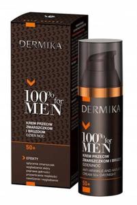 Dermika 100% for Men Krem 50+ przeciw zmarszczkom i bruzdom na dzie i noc 50ml - 2872957257