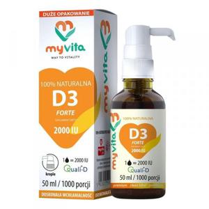 Witamina D3 2000iu w kroplach, Myvita, 50ml - 2869588851