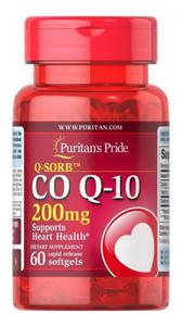 Koenzym Q10 200 mg, Puritan's Pride, 60 kapsuek - 2871728806