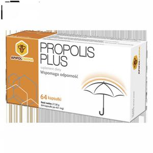 Propolis Plus Wspomaga Odporno, 64 kapsuek bez cukru - 2877466553